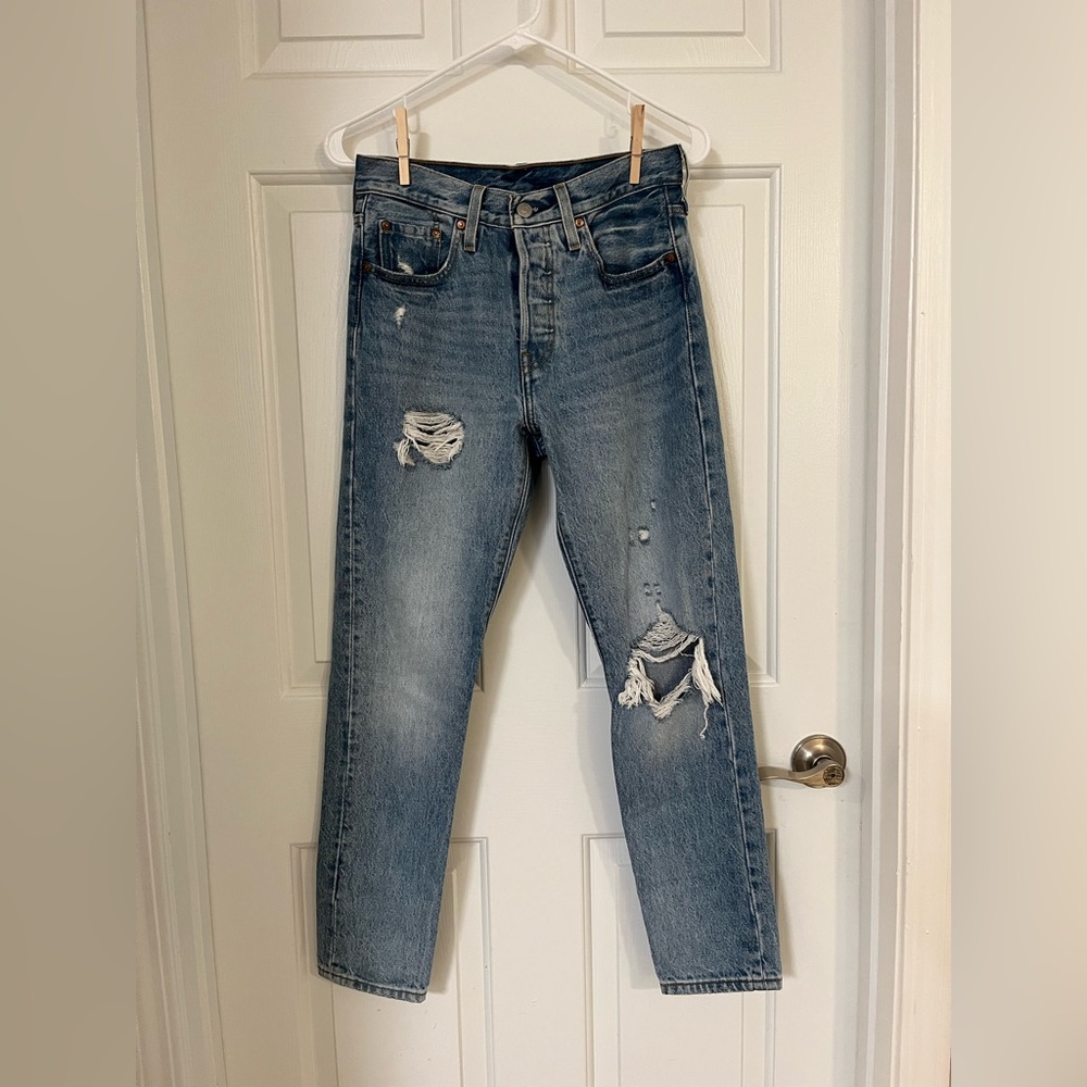 Levi’s 501 skinny distressed jeans - size W25/L28